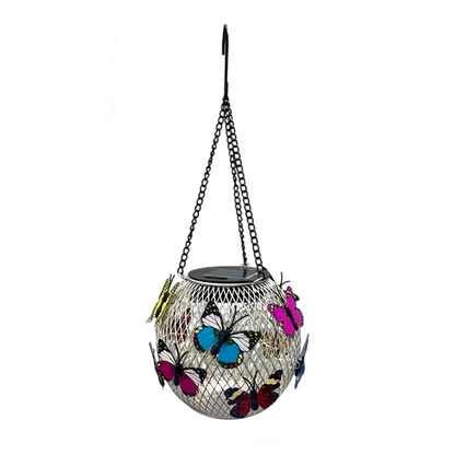 🦋💗LAST DAY SALE 60% OFF⚡50K+ SOLD💕 Solar Iron Lantern with Butterfly Motif – Weatherproof, Bright & Decorative, Perfect for Garden, Patio & Balcony ☀️✨