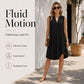 Women's Elegant Pleated V-Neck Dress