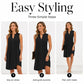 Women's Elegant Pleated V-Neck Dress
