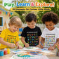 ⏳🦖2026 Summer Hot Sale 50% OFF :￡10.99!!⚡✨Kids Dinosaur Alphabet T-Shirt 👕 Soft Short Sleeve Tee | Fun Dino Letter Print!