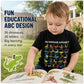 ⏳🦖2026 Summer Hot Sale 50% OFF :￡10.99!!⚡✨Kids Dinosaur Alphabet T-Shirt 👕 Soft Short Sleeve Tee | Fun Dino Letter Print!