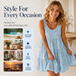 ⏳🌷LAST DAY SALE 60% OFF⚡50K+ SOLD💕👗Women's Sleeveless O‑Neck Tiered Midi Dress ✨Flowy Ruffle Layered A‑Line Sundress Casual Holiday Party Daily Wear