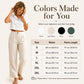 💗LAST DAY SALE – ONLY ￡12.99!!👖Women's Relaxed Fit Linen Blend Pants – Classic Straight Leg Trousers