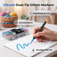 🔥🎨This Week's Special Price:£7.99!!✨Glitter Effect Brush Markers🥇: Create Sparkling Art Smoothly 🥳(🌈24-120 Colors | Smooth No Clog | No Bleed Through📝)