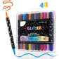 🔥🎨This Week's Special Price:£7.99!!✨Glitter Effect Brush Markers🥇: Create Sparkling Art Smoothly 🥳(🌈24-120 Colors | Smooth No Clog | No Bleed Through📝)