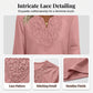 👚💗LAST DAY SALE 60% OFF⚡50K+ SOLD💕Top Pick - Lace-Trim V-Neck Blouse – Breathable Fabric & Flattering Drape for Work or Weekend 🌿