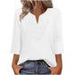 👚💗LAST DAY SALE 60% OFF⚡50K+ SOLD💕Top Pick - Lace-Trim V-Neck Blouse – Breathable Fabric & Flattering Drape for Work or Weekend 🌿