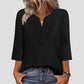 👚💗LAST DAY SALE 60% OFF⚡50K+ SOLD💕Top Pick - Lace-Trim V-Neck Blouse – Breathable Fabric & Flattering Drape for Work or Weekend 🌿