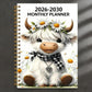 ⏰📅 LAST DAY SALE ONLY￡7.99!! 🐮2026–2030 Monthly Planner✨Cute Highland Cow 5-Year Calendar | Large Monthly Blocks for Long-Term Planning