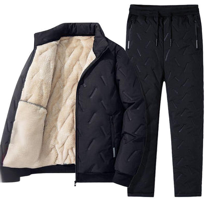 ⏰ 50% discount on season change - quality at half price!✨❄️ Men's Stylish Warm Jacket & Pants Two-Piece Set
