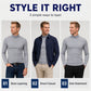 ⏰Black Friday Mega Deal：ONLY ￡11.99!!!✨Men's Slim Fit Mock Turtleneck Top – Sleek, Stretchy, Modern Everyday Essential