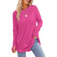 ⏳LAST DAY SALE ONLY ￡13.99!!🔥🍂Women's Casual Crewneck Top with Thumbholes