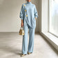 🥳AUTUMN HOT SALE🥳🍂50K+ SOLD!💥Women's Elegant Turtleneck Sweater & Wide-Leg Pants Set
