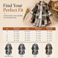 💖Early Autumn’s Sale 50% OFF👔Casual Loose Fit Plaid Long Sleeve Shirt Plus Size Sun Protection Outerwear for Spring and Autumn