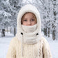 🖤Black Friday Special Price:£8.99!!!💥Sale: 50% OFF💥♟️Kids Fleece Balaclava Hat, Windproof Thermal One Piece Hood Scarf, Adjustable Drawstring Full Face Neck Warmer for Boys Girls, Winter Outdoor Ski Cycling Hat