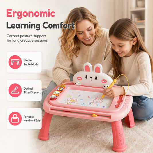🏆⏰LAST DAY SALE 70% OFF👍✨ Kids Magnetic Drawing Board — Pen & 4 Stamps Included 📢