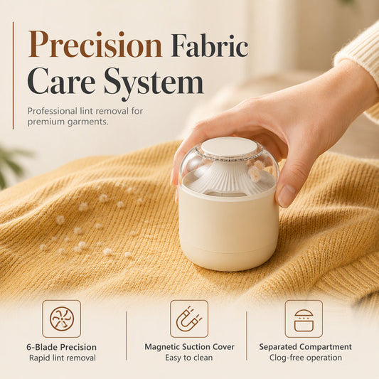 ⏳Last Day Hot Sales - Just ￡9.99🔥 Magnetic Lint Remover – Portable Electric Fabric Shaver, 6-Blade Precision Defuzzer, Restore Smoothness for Sweaters, Blankets & Garments