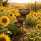 🦜 Last Day Special Price £9.99! ⚡️🌿3-Tier Rustic Metal Bird Feeder & Drinker Stake🐦Ground Plug Design Dual-Use Seed Tray Bird Bath For Garden Yard